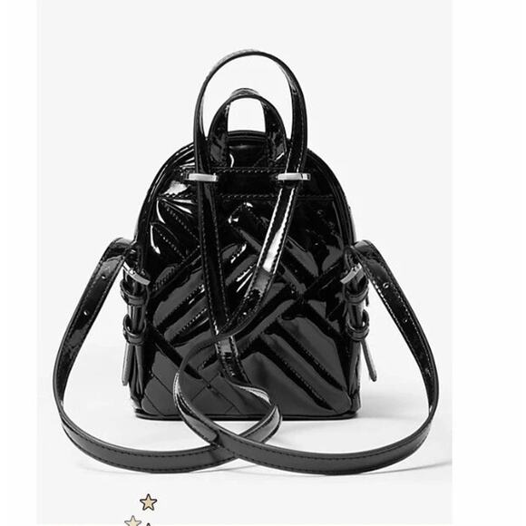 MICHAEL KORS ABBEY XS MINI BACKPACK CROSSBODY BAG QUILTED BLK main image 12